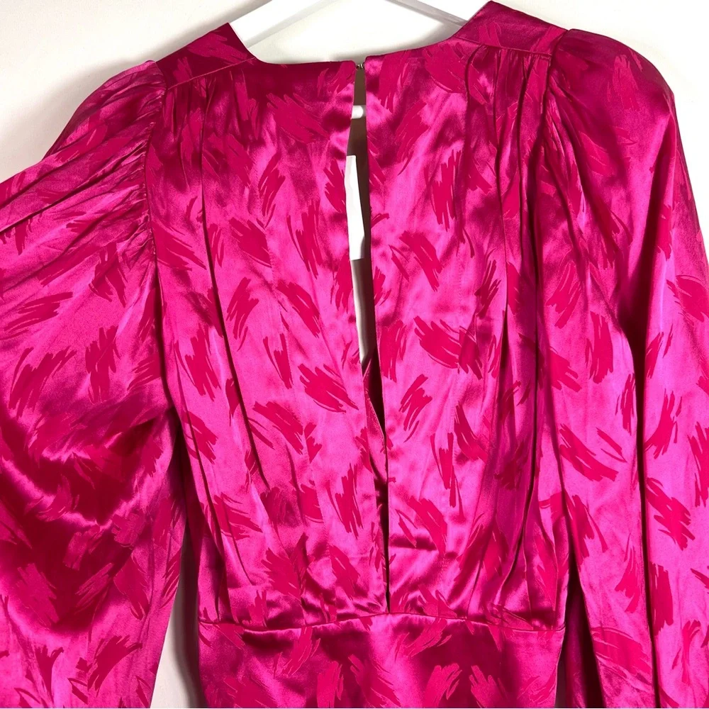 NWT Ronny Kobo Eugenia Jacquard Top Silk Blend Pink Size Small - Picture 11 of 16